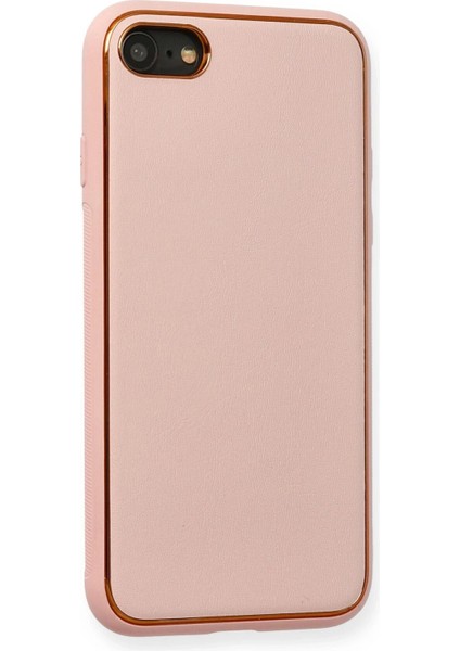 Newface iPhone 7 Kılıf Coco Deri Silikon Kapak - Pembe fiyatları