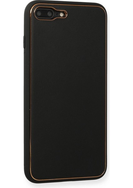 Newface iPhone 7 Plus Kılıf Coco Deri Silikon Kapak - Siyah