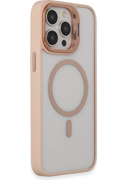 Joko iPhone 15 Pro Kılıf Roblox Lens Magsafe Standlı Kapak - Pudra