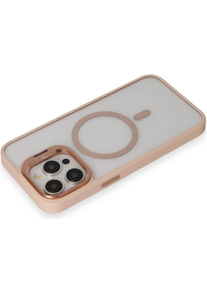 Joko iPhone 15 Pro Kılıf Roblox Lens Magsafe Standlı Kapak - Pudra