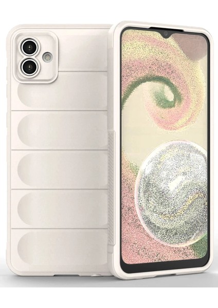 Newface Samsung Galaxy A04 Kılıf Optimum Silikon - Krem