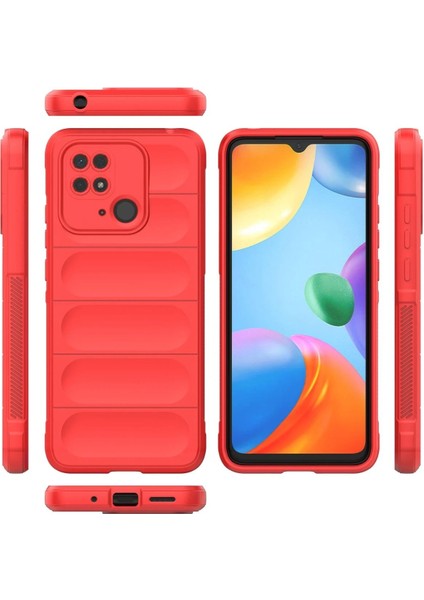 Newface Xiaomi Redmi 10C Kılıf Optimum Silikon - Kırmızı