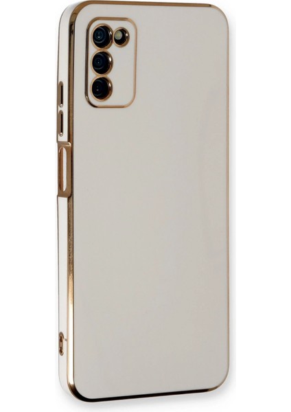 Newface Samsung Galaxy A03S Kılıf Volet Silikon - Beyaz