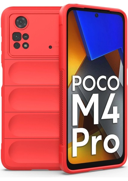 Newface Xiaomi Poco M4 Pro 4g Kılıf Optimum Silikon - Kırmızı