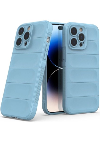 Newface iPhone 14 Pro Max Kılıf Optimum Silikon - Sky Blue