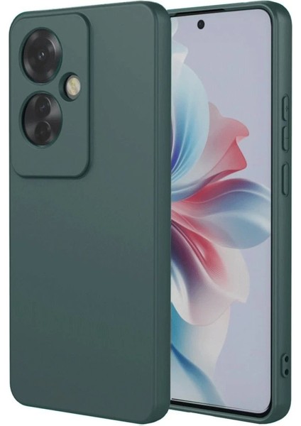 Newface Oppo Reno 11F Kılıf First Silikon - Koyu Yeşil