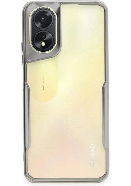 Newface Oppo A38 Kılıf Boyi Silikon Kapak - Gümüş