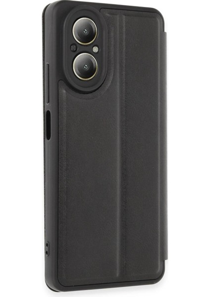 Newface Realme 12 Lite Kılıf Flip Cover - Siyah