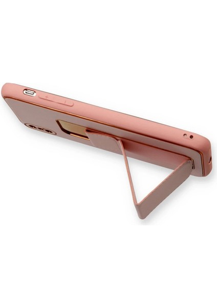 Newface iPhone Xs Max Kılıf Coco Deri Standlı Kapak - Pembe