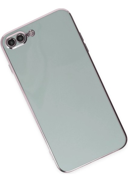 Newface iPhone 7 Plus Kılıf Volet Silikon - Açık Yeşil
