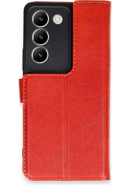 Newface Vivo V30 Lite 4g Kılıf Trend S Plus Kapaklı Kılıf - Kırmızı