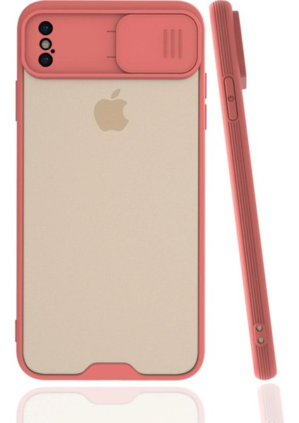 Newface iPhone Xs Max Kılıf Platin Kamera Koruma Silikon - Pembe
