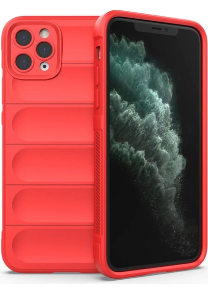 Newface iPhone 11 Pro Max Kılıf Optimum Silikon - Kırmızı