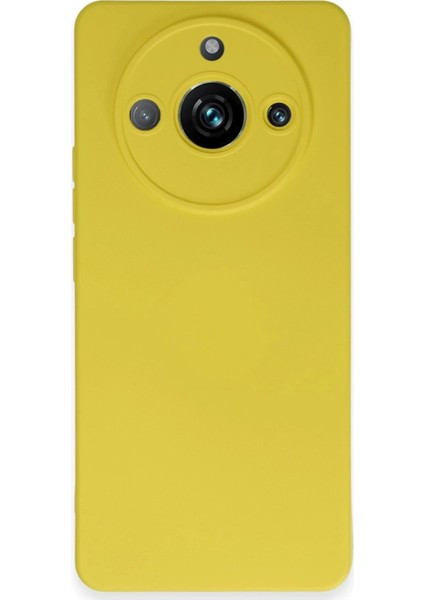 Newface Realme 11 Pro Kılıf Nano Içi Kadife Silikon - Sarı