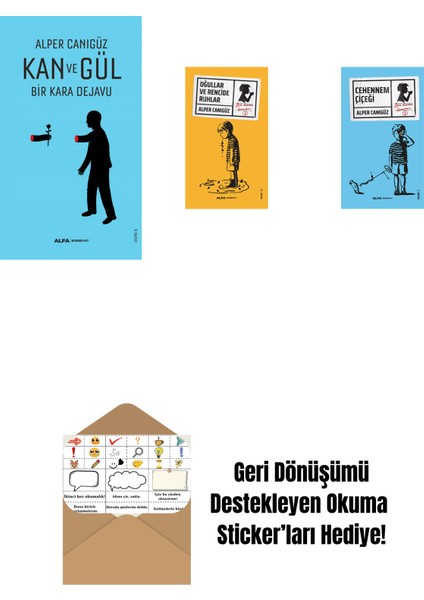 Kan ve Gül + Oğullar ve Rencide Ruhlar + Cehennem Çiçeği + Okuma Sticker'ları