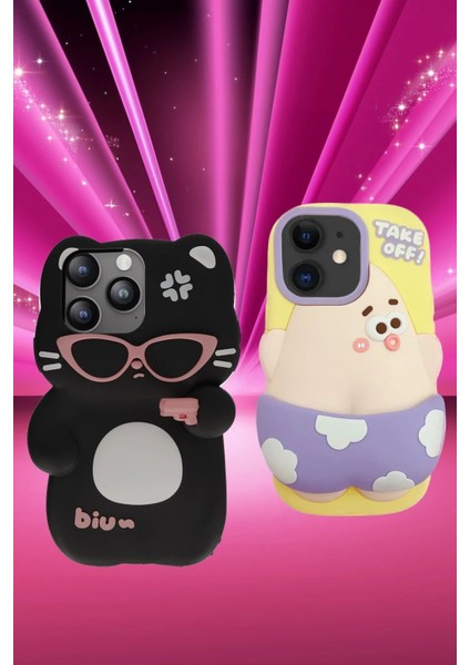 Newface iPhone 15 Pro Kılıf Poky Karakter Silikon Kapak - Desen 12