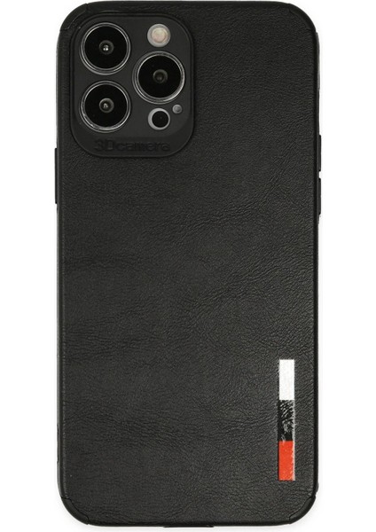 Newface iPhone 13 Pro Kılıf Loop Deri Silikon - Siyah