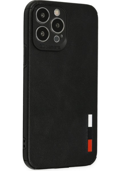 Newface iPhone 13 Pro Kılıf Loop Deri Silikon - Siyah