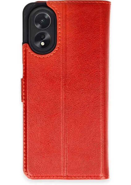Newface Oppo A38 Kılıf Trend S Plus Kapaklı Kılıf - Kırmızı