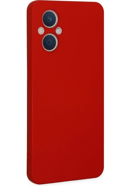 Newface Oppo Reno 7 Lite Kılıf Nano Içi Kadife Silikon - Kırmızı modelleri