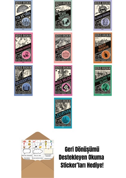 Boris Akunin 10 Kitap Set + Okuma Sticker'ları