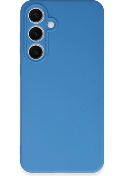 Newface Samsung Galaxy S24 Fe Kılıf Nano Içi Kadife Silikon - Mavi modelleri