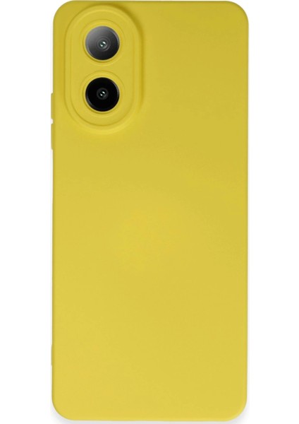 Newface Oppo A38 Kılıf Nano Içi Kadife Silikon - Sarı