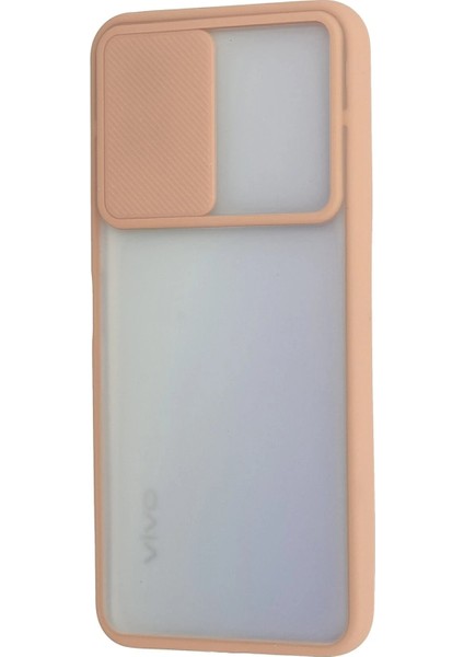 Newface Vivo Y53S Kılıf Palm Buzlu Kamera Sürgülü Silikon - Pembe modelleri