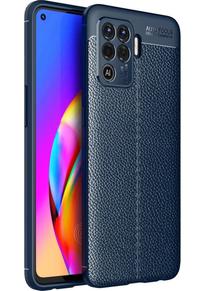 Newface Oppo Reno 5 Lite Kılıf Auto Focus Kapak - Lacivert