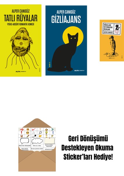 Tatlı Rüyalar + Gizliajans + Oğullar ve Rencide Ruhlar + Okuma Sticker'ları