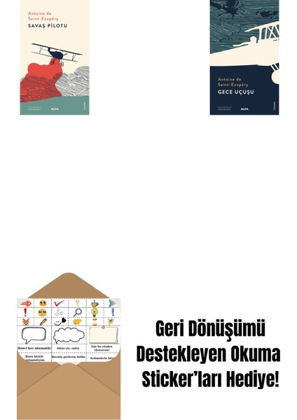 Savaş Pilotu + Gece Uçuşu + Okuma Sticker'ları