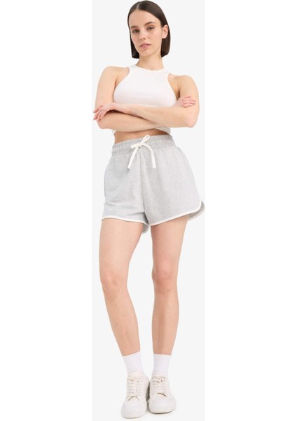 Coool Regular Fit Esnek Belli Bağcıklı Kalın Kumaş Mini Şort A6224AX25SM