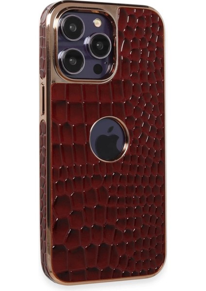 Newface iPhone 14 Pro Kılıf Snake Kapak - Bordo