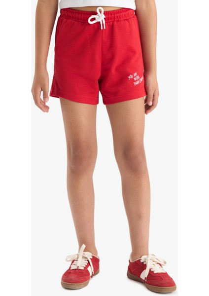 Kız Çocuk Beli Lastikli Baskılı 2'li Şort fiyatları