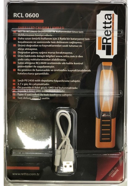 RCL0600 Retta Şarjlı LED Fener