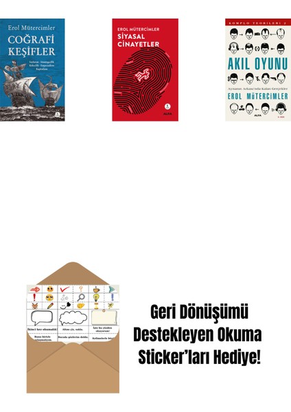 Coğrafi Keşifler + Siyasal Cinayetler + Akıl Oyunu + Okuma Sticker'ları