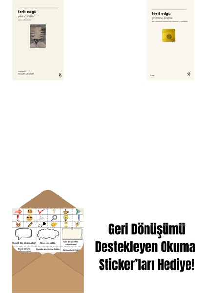Yeni Cahiller + Yazmak Eylemi + Okuma Sticker'ları