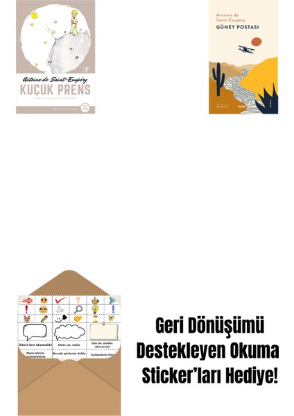 Küçük Prens + Güney Postası + Okuma Sticker'ları