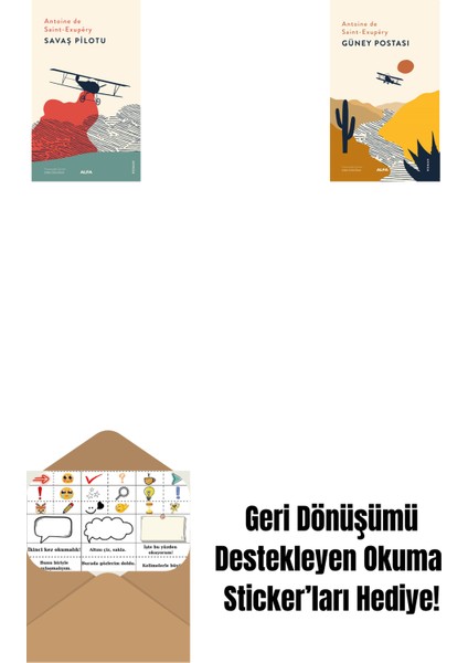 Savaş Pilotu + Güney Postası + Okuma Sticker'ları