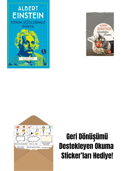 Benim Sözlerimle Dünya + Göreliliğin Anlamı + Okuma Sticker'ları