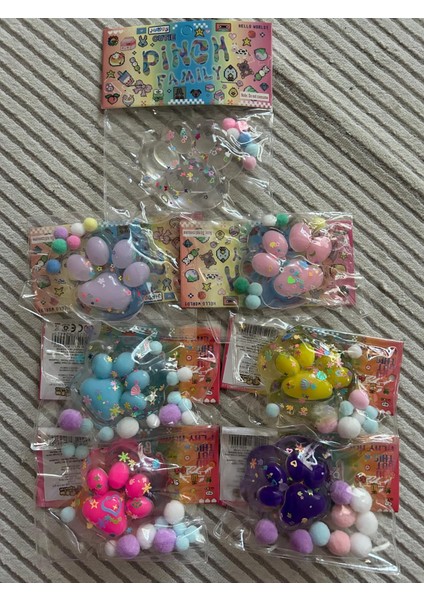 Kedi Patisi Squishy Oyuncağı Sukuşi (Şeffaf Seri)(7,5x6,5cm) modelleri
