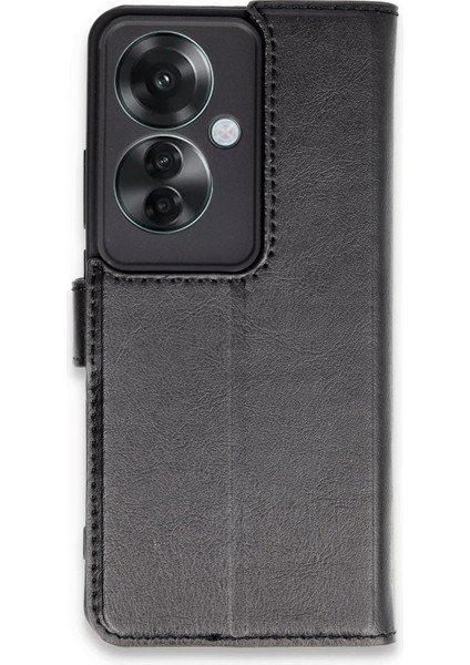 Newface Oppo Reno 11F Kılıf Trend S Plus Kapaklı Kılıf - Siyah