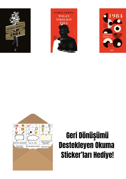 1984 + Wigan Iskelesi Yolu + 1984 (Ciltli) + Okuma Sticker'ları
