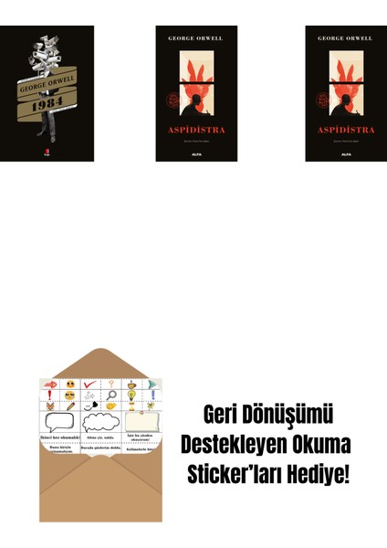 1984 + Aspidistra + Aspidistra (Ciltli) + Okuma Sticker'ları