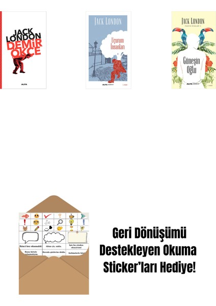 Demir Ökçe + Uçurum Insanları + Güneşin Oğlu + Okuma Sticker'ları