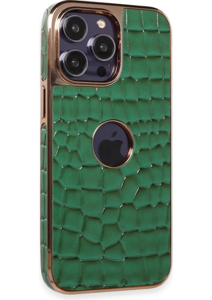 Newface iPhone 14 Pro Max Kılıf Snake Kapak - Koyu Yeşil