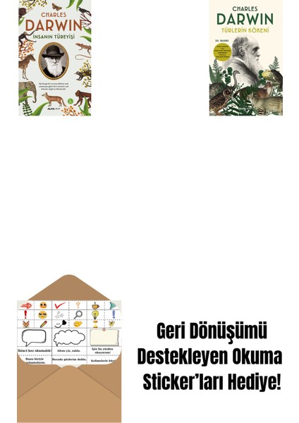 Insanın Türeyişi + Türlerin Kökeni + Okuma Sticker'ları