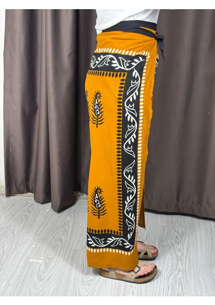 Etnik Desenli Bağlamalı Bulmaca Pantolon fiyatları