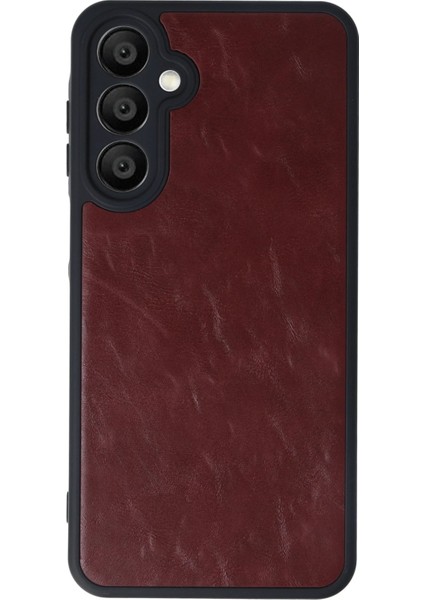 Newface Samsung Galaxy A16 5g Kılıf Aras Deri Kapak - Bordo