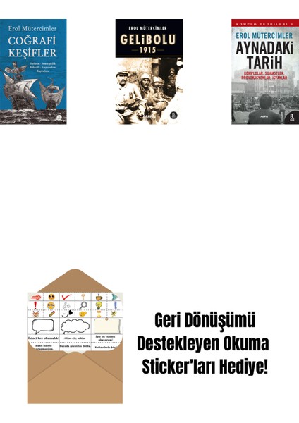 Coğrafi Keşifler + Gelibolu 1915 + Aynadaki Tarih + Okuma Sticker'ları